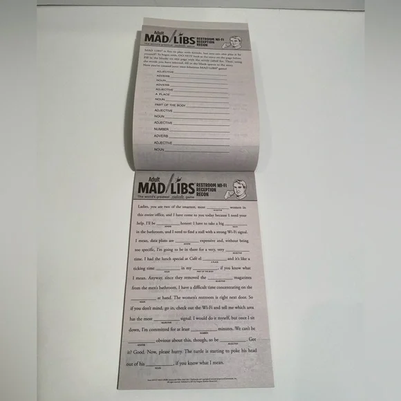 Adult Mad Libs Worlds greatest cubicle game - Picture 4 of 4